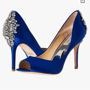 Badgley Mischka Nilla Blue open toe heel